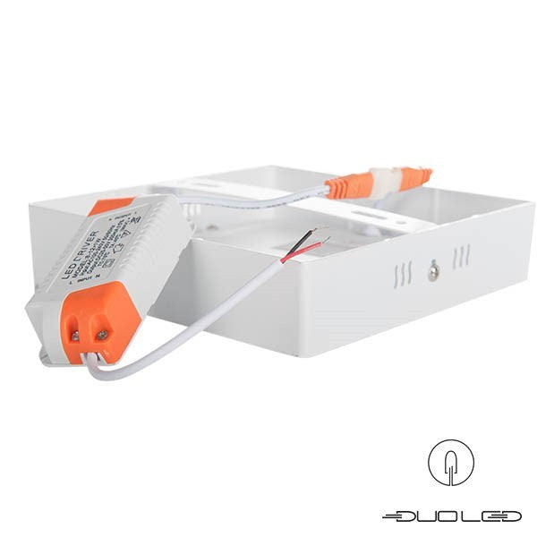 LED surface-mounted light, square, white, 6W, 390lm, 120x120mm