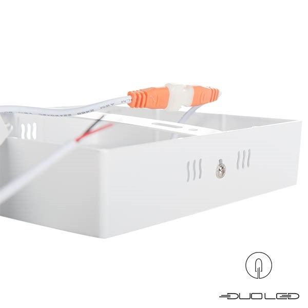 LED surface-mounted light, square, white, 6W, 390lm, 120x120mm