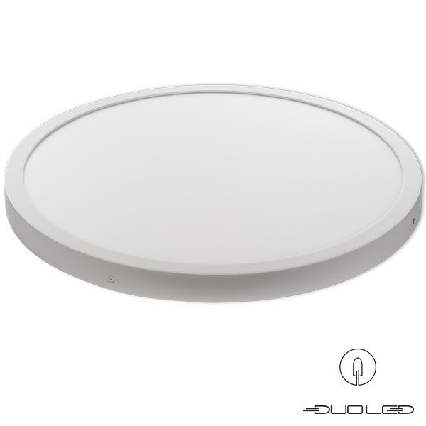 LED surface-mounted light, round, white, 300mm diameter, 18W, 1800lm, CCT