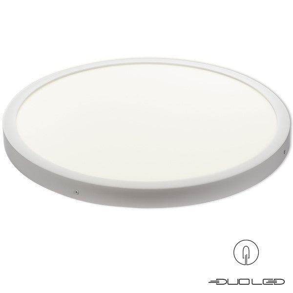 LED surface-mounted light, round, white, 300mm diameter, 18W, 1800lm, CCT