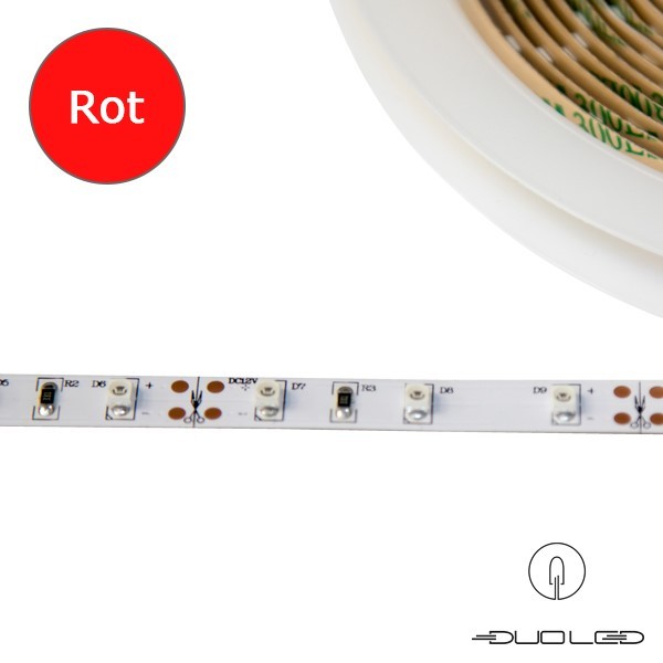LED Strip SMD3528 12V 4.8W/m rot IP20 60LED/m