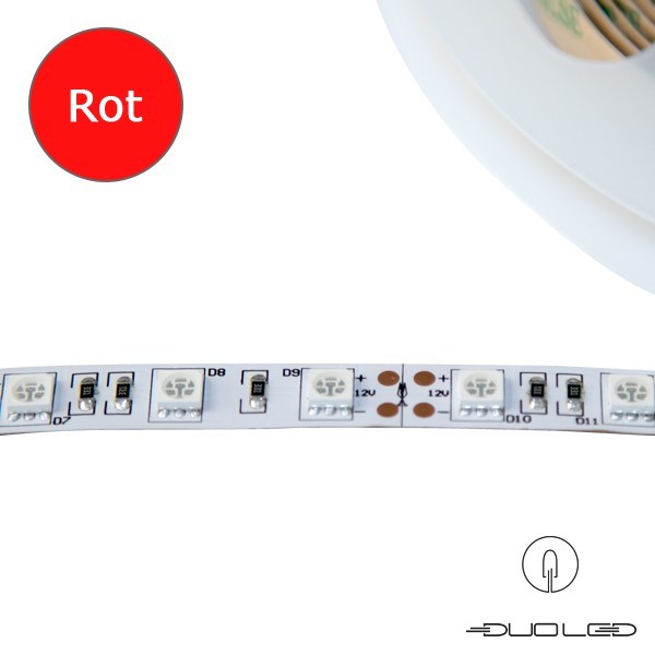 LED strip SMD5050 12V 14.4W/m red IP20 60LED/m
