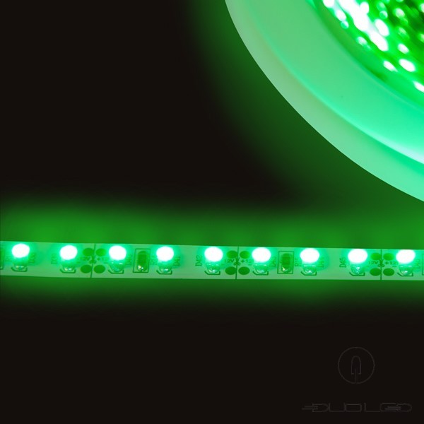 LED strip SMD3528 12V 9.6W/m green IP65 120LED/m