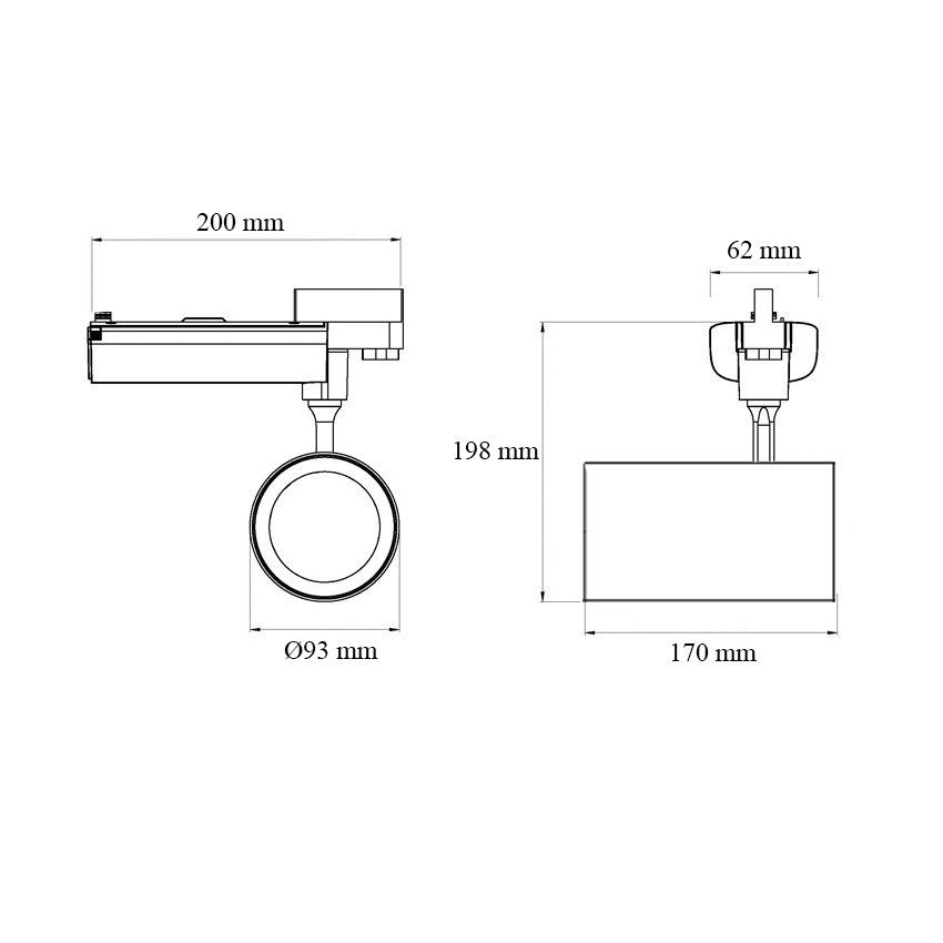 LED Schienenstrahler COB 30W 2400Lm K3000-6000
