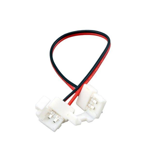 LED strip connection cable, 2-pole, quick connectors on both ends