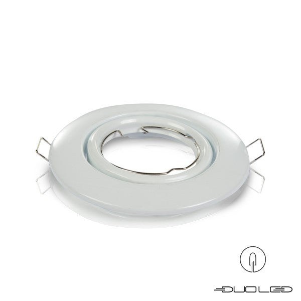 Basic white round rigid mounting frame Ø80mm