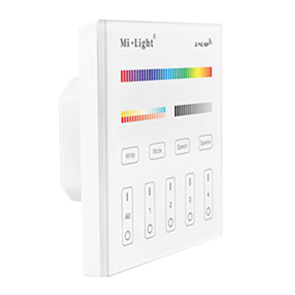 2.4GHz wall switch for RGB CCT lighting, 4-channel
