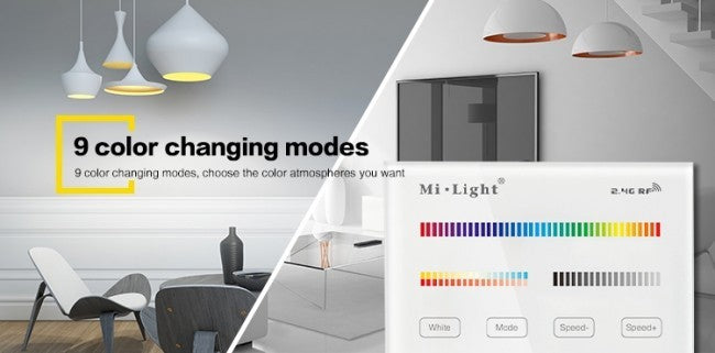 2.4GHz wall switch for RGB CCT lighting, 4-channel
