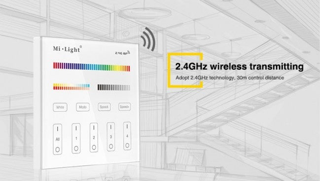 Wandschalter 2.4GHz für RGB CCT Beleuchtung 4-Kanal
