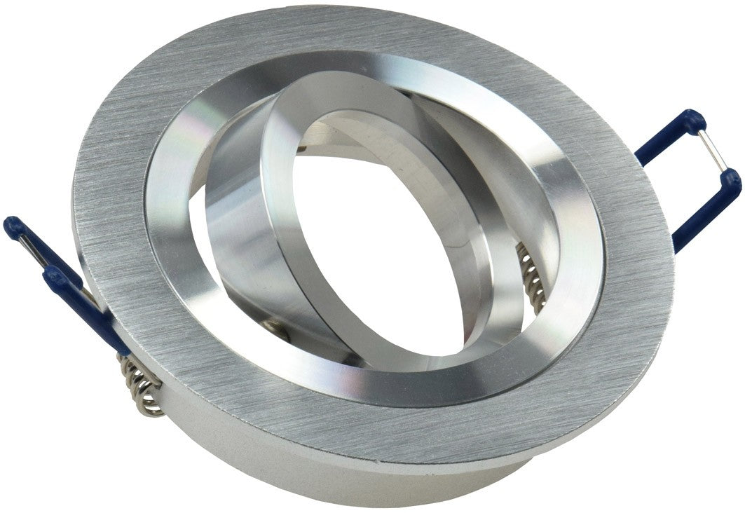 Mounting frame RC92, matt aluminum, Ø92mm, swiveling