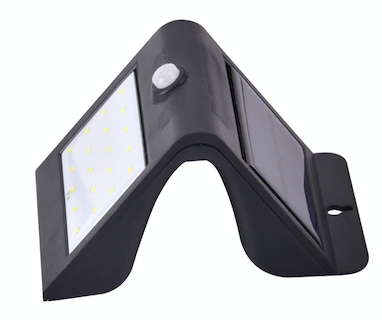 Solar Battery Wall Light 3W Smart PIR &amp; Light Sensor