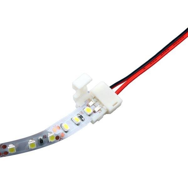 LED Strip Anschlußkabel 2polig einseitig Schnellverbinder 10mm