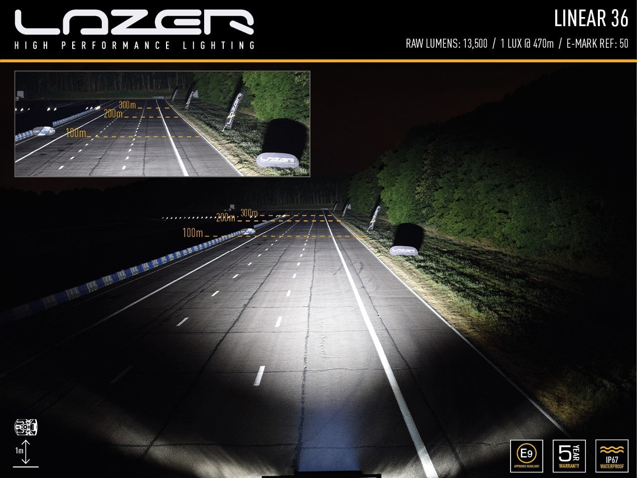 LAZER LAMPS Dachrelinganbau Kit FORD RANGER / RAPTOR (2015-2022) Linear36 doppel E