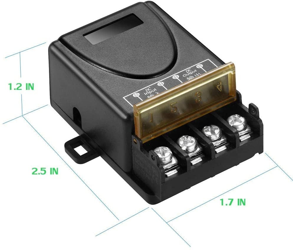 DUOLED wireless relay 40A 12V with remote control