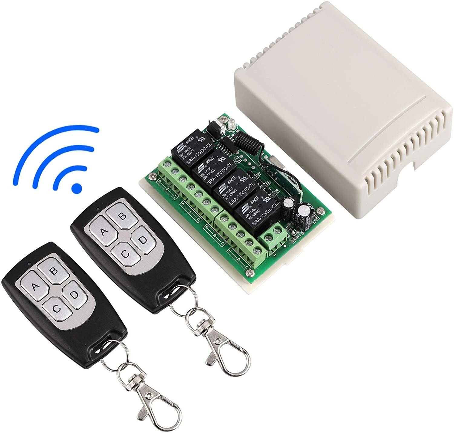 DUOLED 4-Channel 12V Wireless Relay with Remote Control