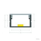 Alu Profil 1419 für LED-strip 220V 1m Set