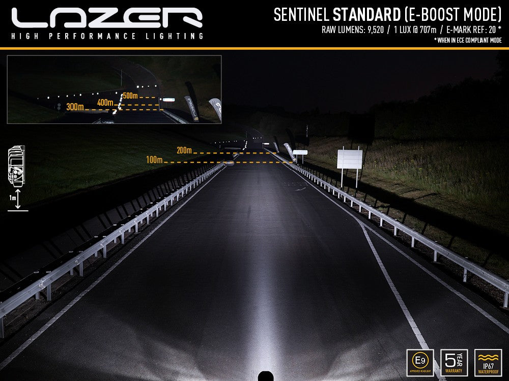 LAZER LAMPS SENTINEL 9" Standard black