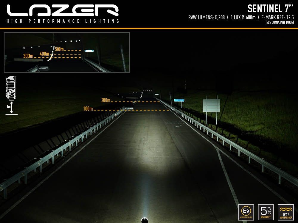 LAZER LAMPS SENTINEL 7" Standard black