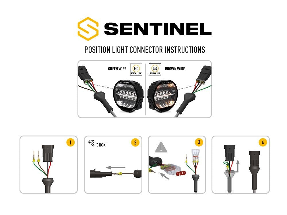 LAZER LAMPS SENTINEL 7" ELITE black mit Pos.Licht