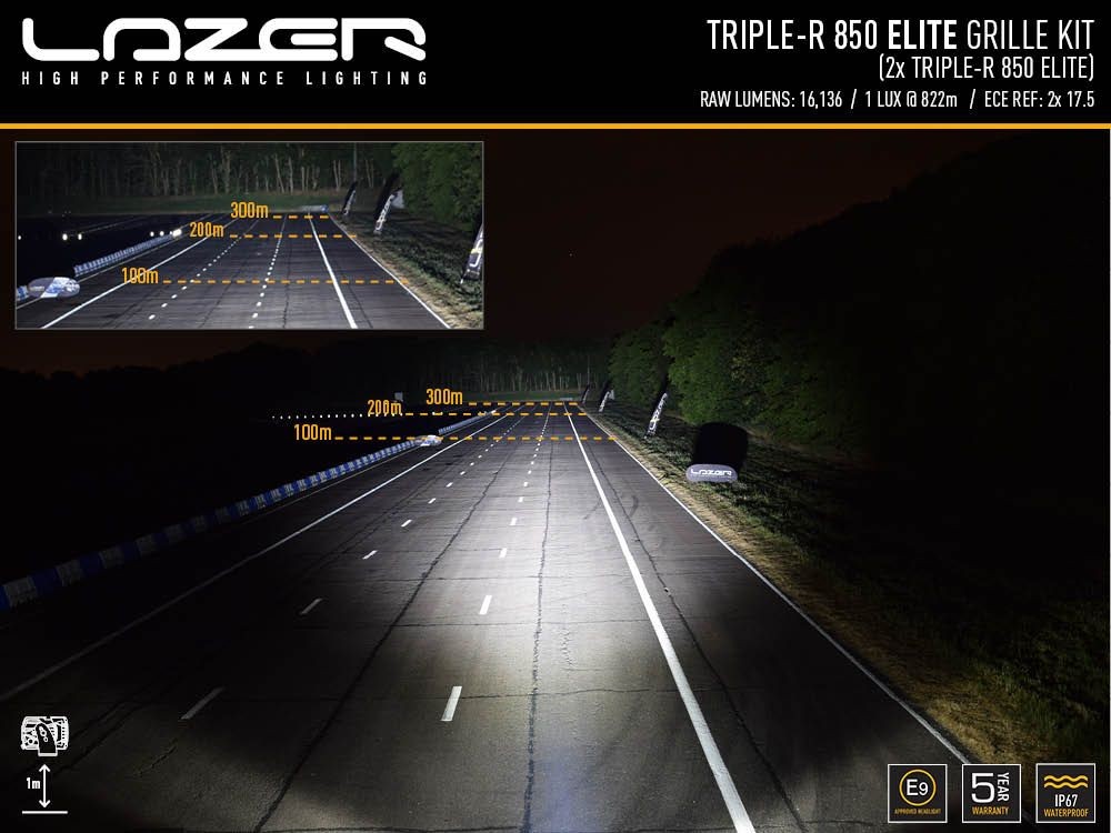 LAZER LAMPS Kühlergrill-Kit FORD RANGER RAPTOR (2023+) Triple-R 850 Gen2