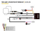 LAZER LAMPS Kabelsatz Doppel (für Utility 80HD Serie mit verstellbarer Helligkeit und RP-Hyperspot)